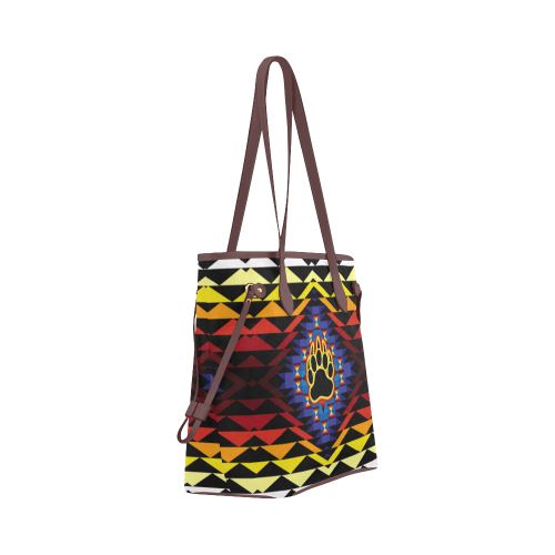 Sunset Bearpaw Blanket Clover Canvas Tote Bag (Model 1661) Clover Canvas Tote Bag (1661) e-joyer
