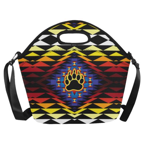 Sunset Bearpaw Blanket Neoprene Lunch Bag/Large (Model 1669) Neoprene Lunch Bag/Large (1669) e-joyer