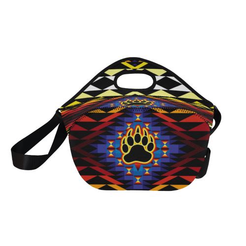 Sunset Bearpaw Blanket Neoprene Lunch Bag/Large (Model 1669) Neoprene Lunch Bag/Large (1669) e-joyer