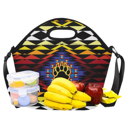 Sunset Bearpaw Blanket Neoprene Lunch Bag/Large (Model 1669) Neoprene Lunch Bag/Large (1669) e-joyer