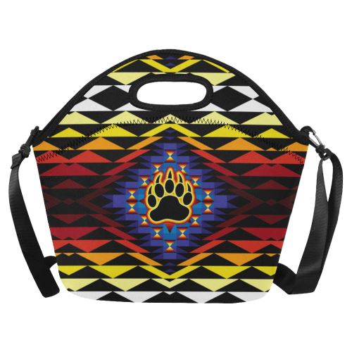 Sunset Bearpaw Blanket Neoprene Lunch Bag/Large (Model 1669) Neoprene Lunch Bag/Large (1669) e-joyer