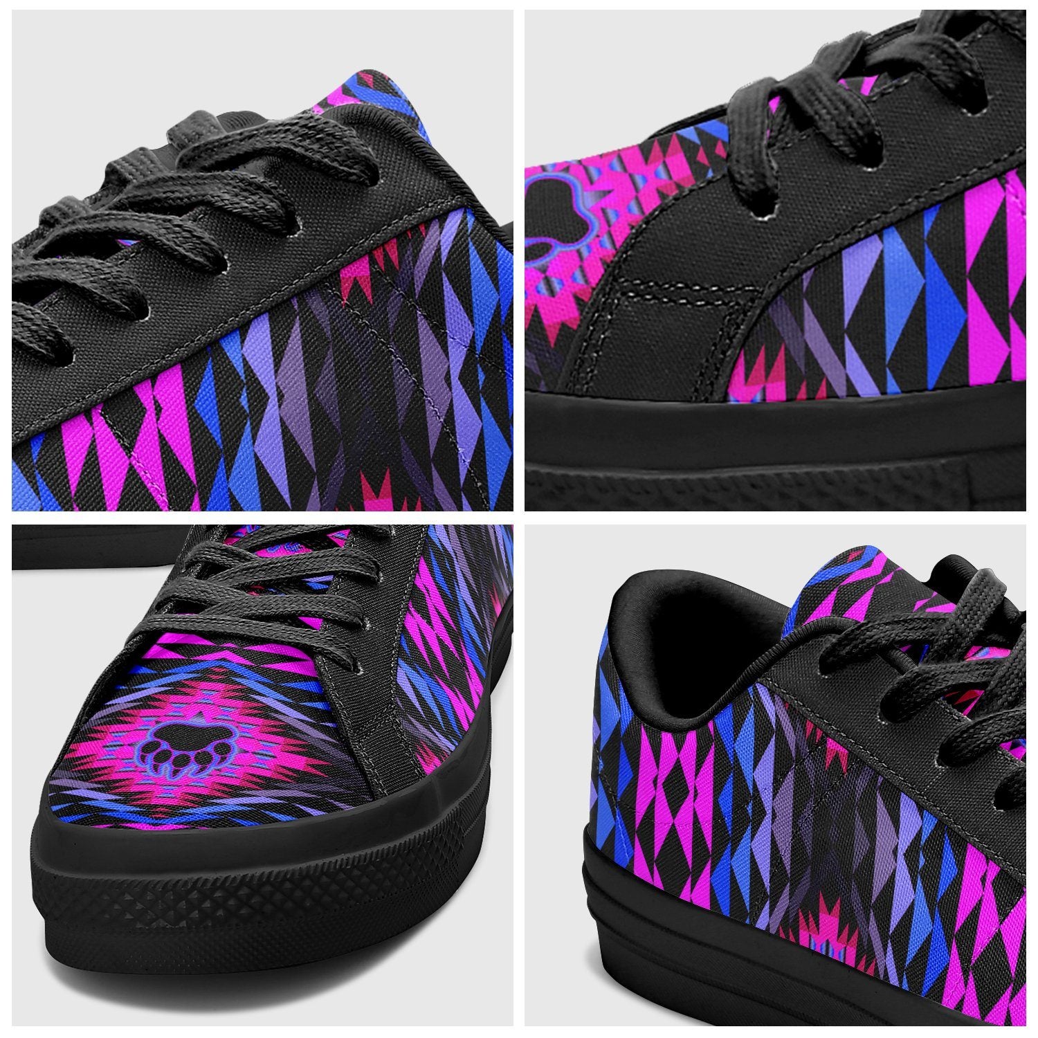 Sunset Bearpaw Blanket Pink Aapisi Low Top Canvas Shoes Black Sole 49 Dzine