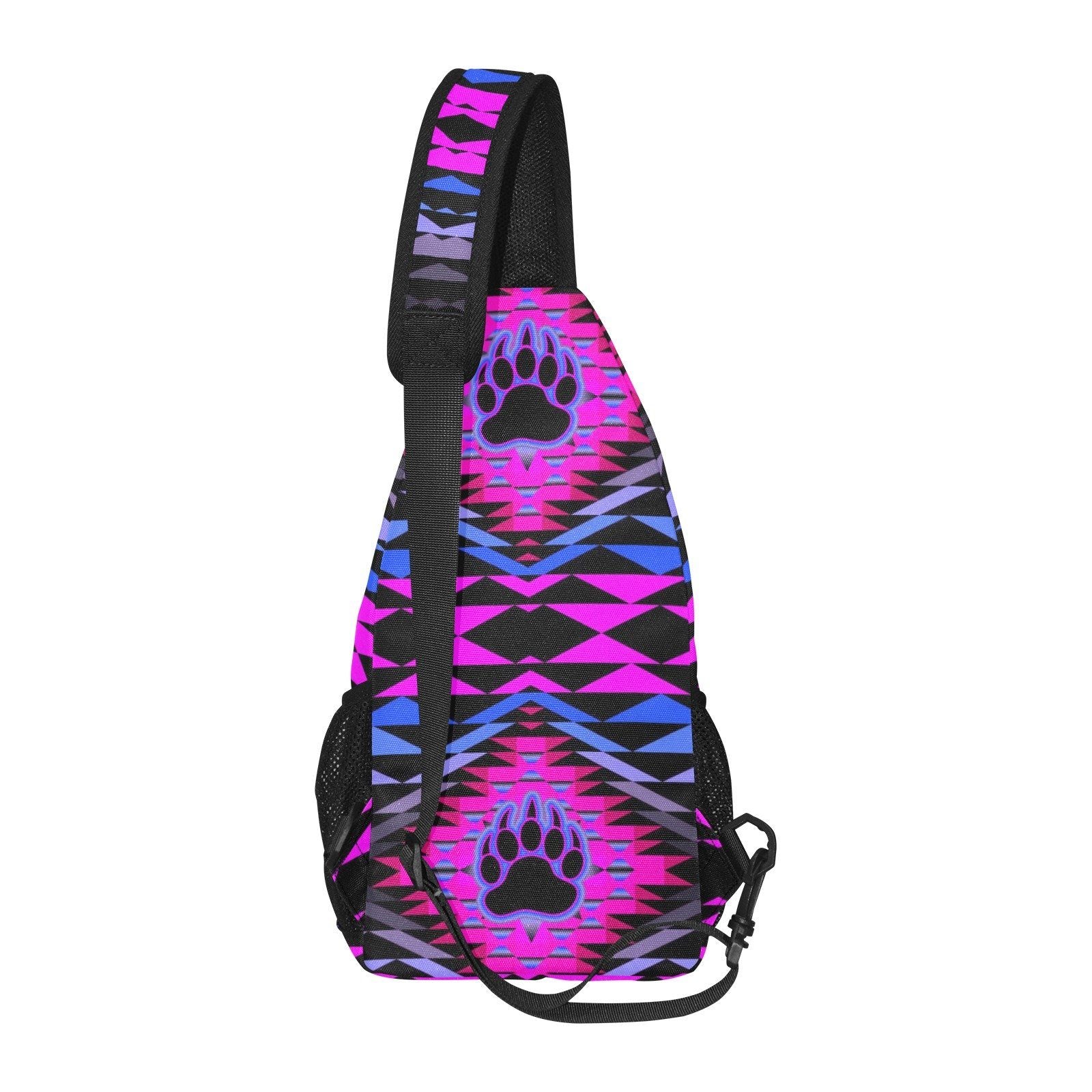 Sunset Bearpaw Blanket Pink All Over Print Chest Bag (Model 1719) All Over Print Chest Bag (1719) e-joyer