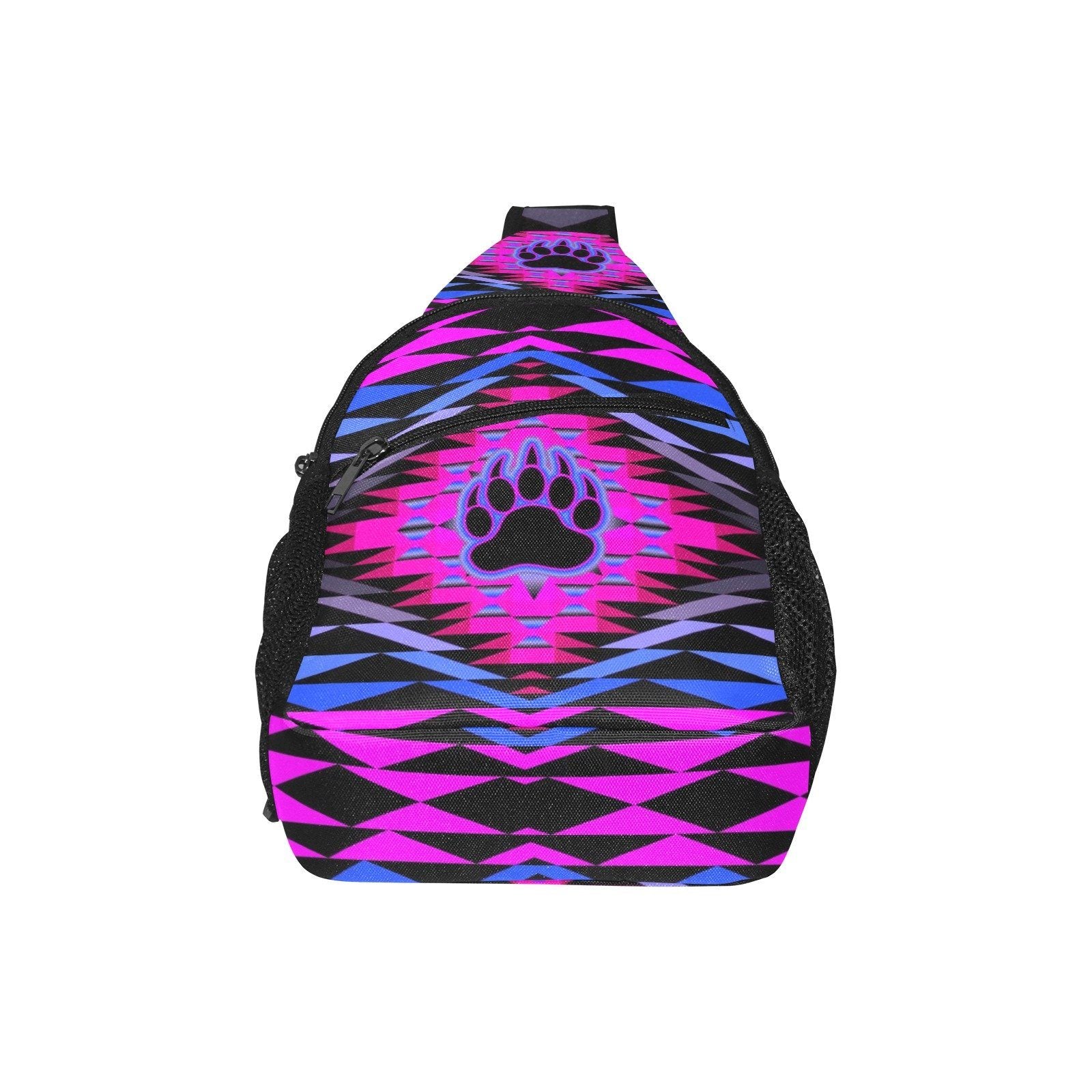 Sunset Bearpaw Blanket Pink All Over Print Chest Bag (Model 1719) All Over Print Chest Bag (1719) e-joyer