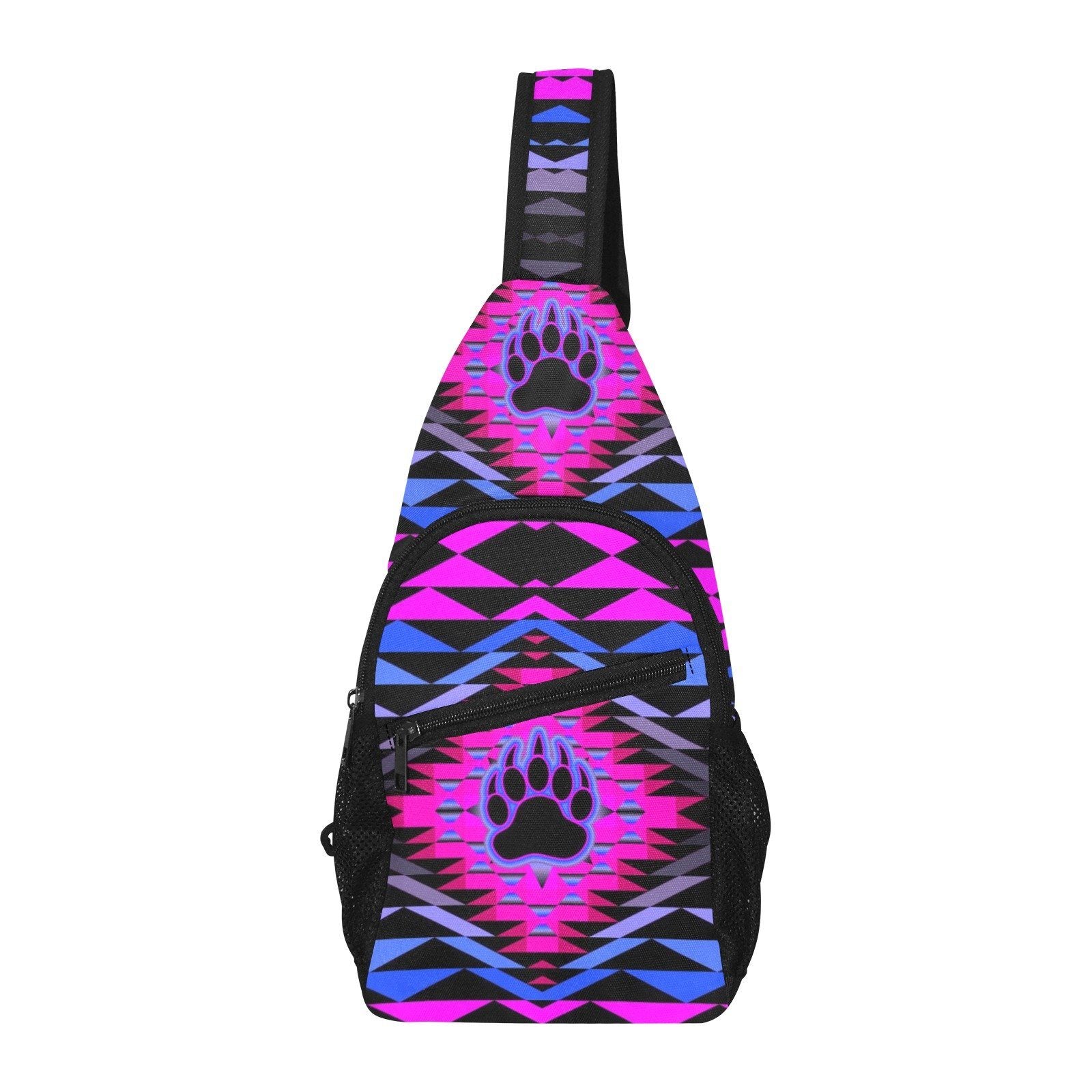 Sunset Bearpaw Blanket Pink All Over Print Chest Bag (Model 1719) All Over Print Chest Bag (1719) e-joyer