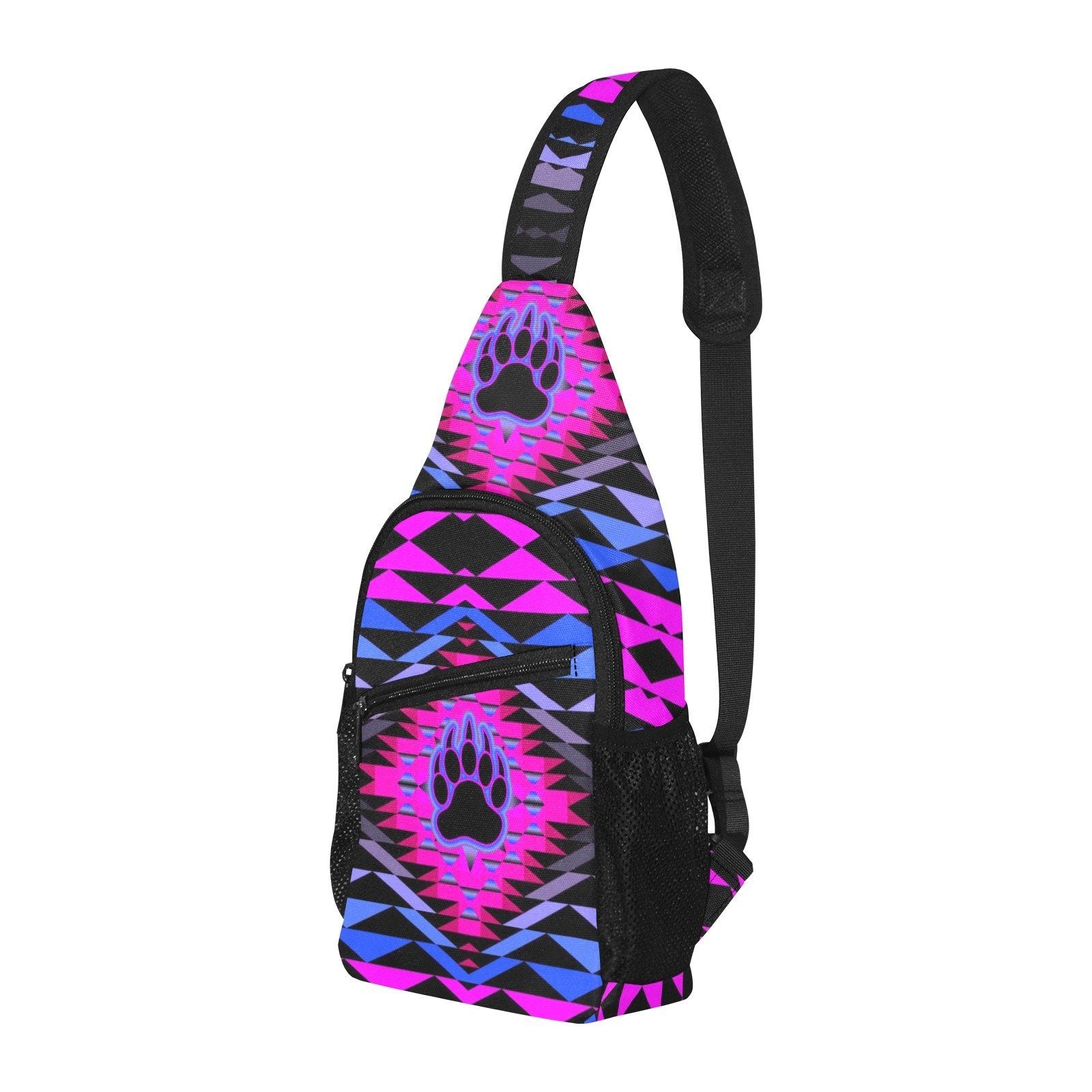 Sunset Bearpaw Blanket Pink All Over Print Chest Bag (Model 1719) All Over Print Chest Bag (1719) e-joyer