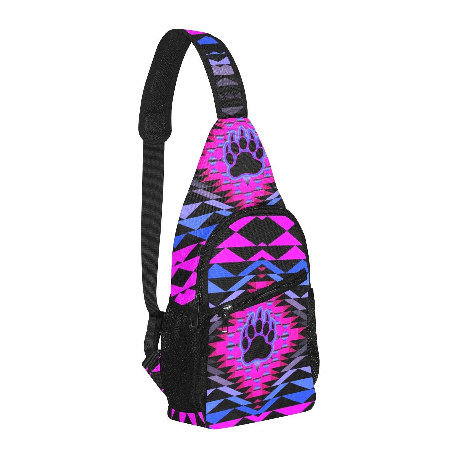 Sunset Bearpaw Blanket Pink All Over Print Chest Bag (Model 1719) All Over Print Chest Bag (1719) e-joyer