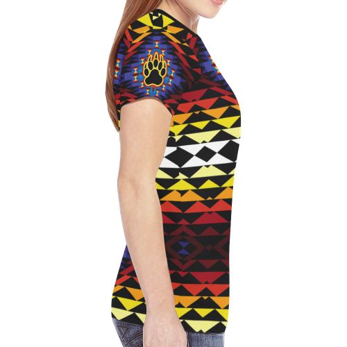 Sunset Bearpaw New All Over Print T-shirt for Women (Model T45) New All Over Print T-shirt for Women (T45) e-joyer