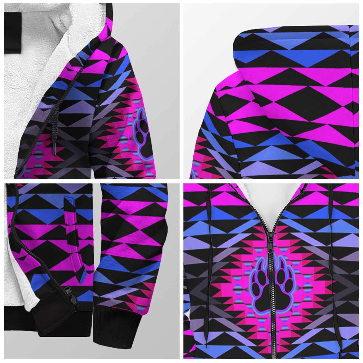 Sunset Bearpaw Sherpa Hoodie 49 Dzine