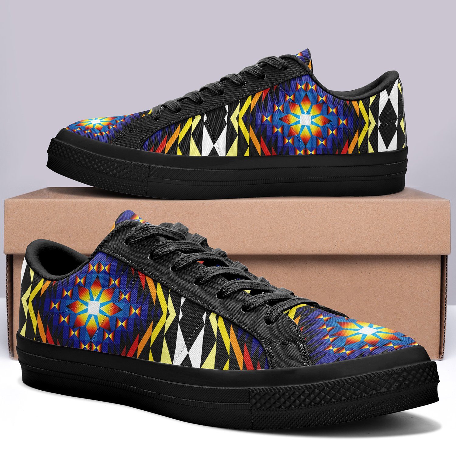 Sunset Blanket Aapisi Low Top Canvas Shoes Black Sole 49 Dzine