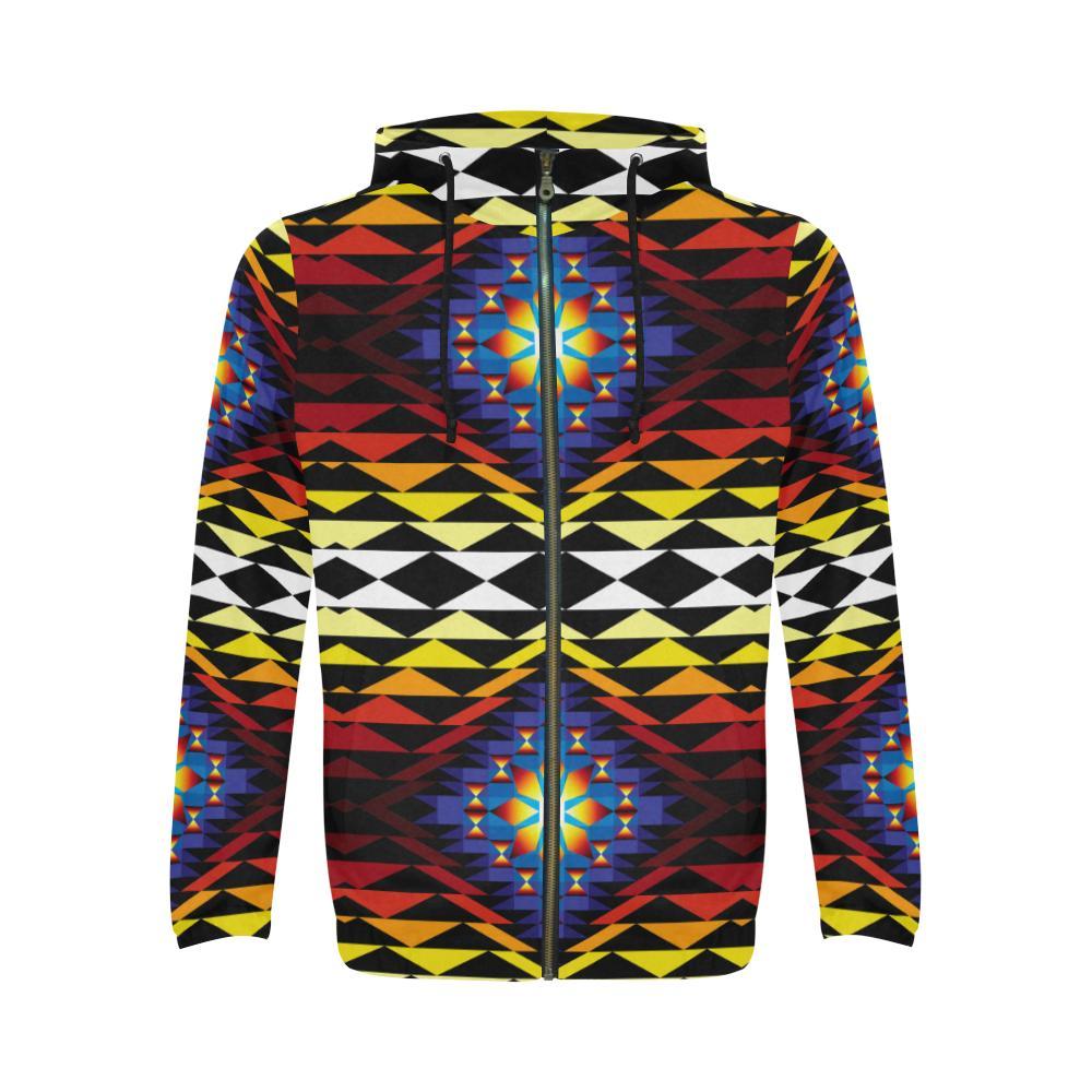 Sunset Blanket All Over Print Full Zip Hoodie for Men (Model H14) All Over Print Full Zip Hoodie for Men (H14) e-joyer 