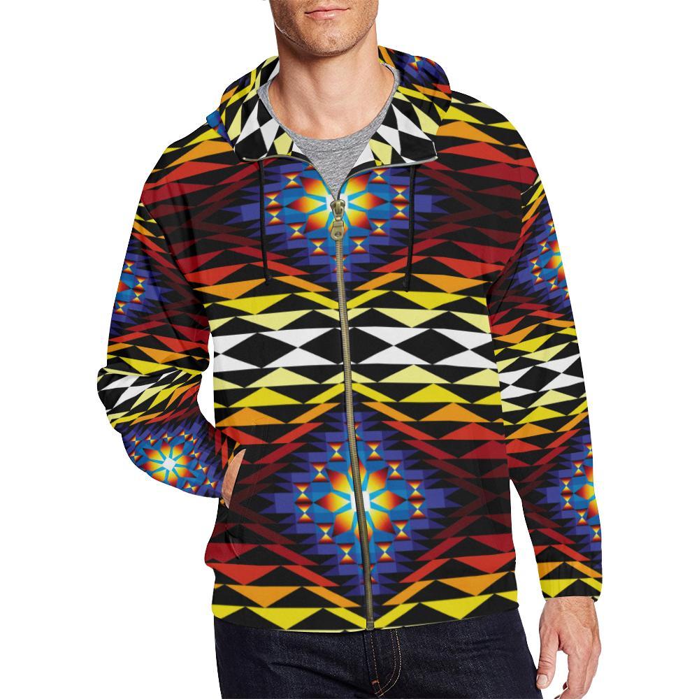 Sunset Blanket All Over Print Full Zip Hoodie for Men (Model H14) All Over Print Full Zip Hoodie for Men (H14) e-joyer