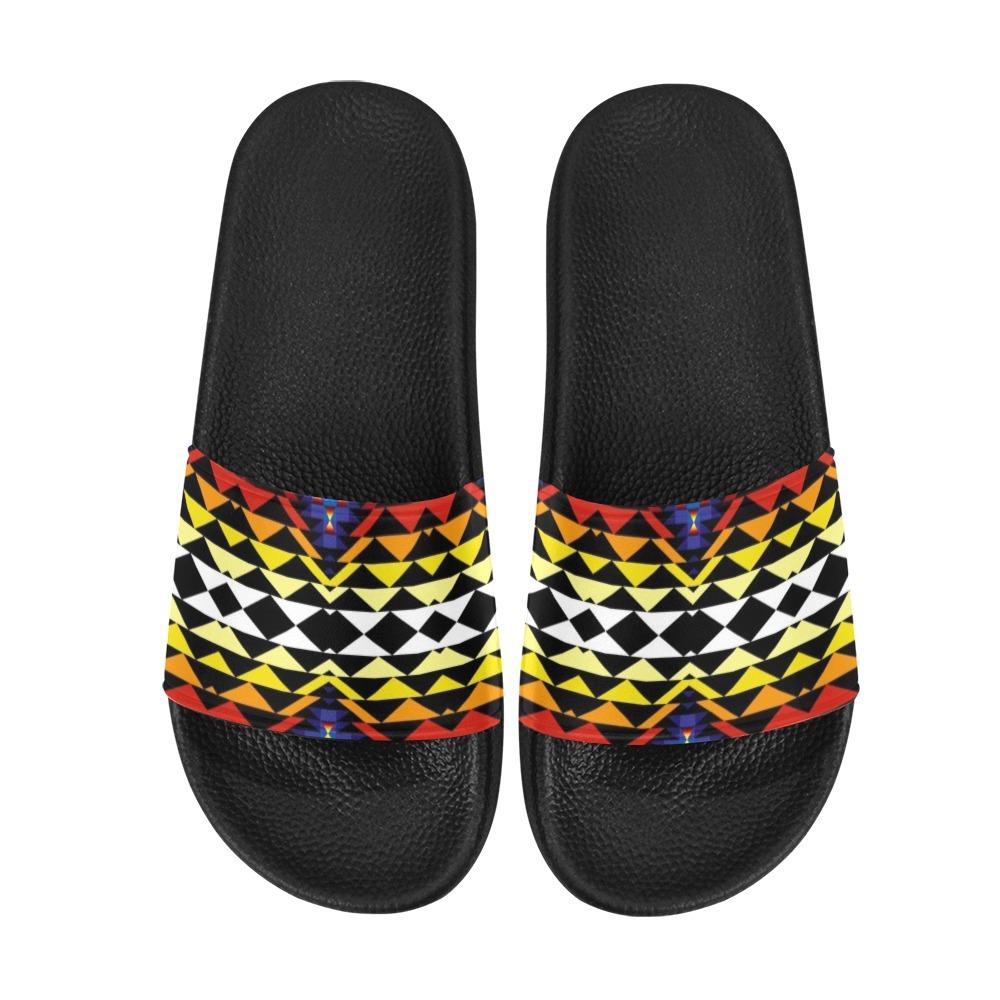 Sunset Blanket Men's Slide Sandals (Model 057) Men's Slide Sandals (057) e-joyer 