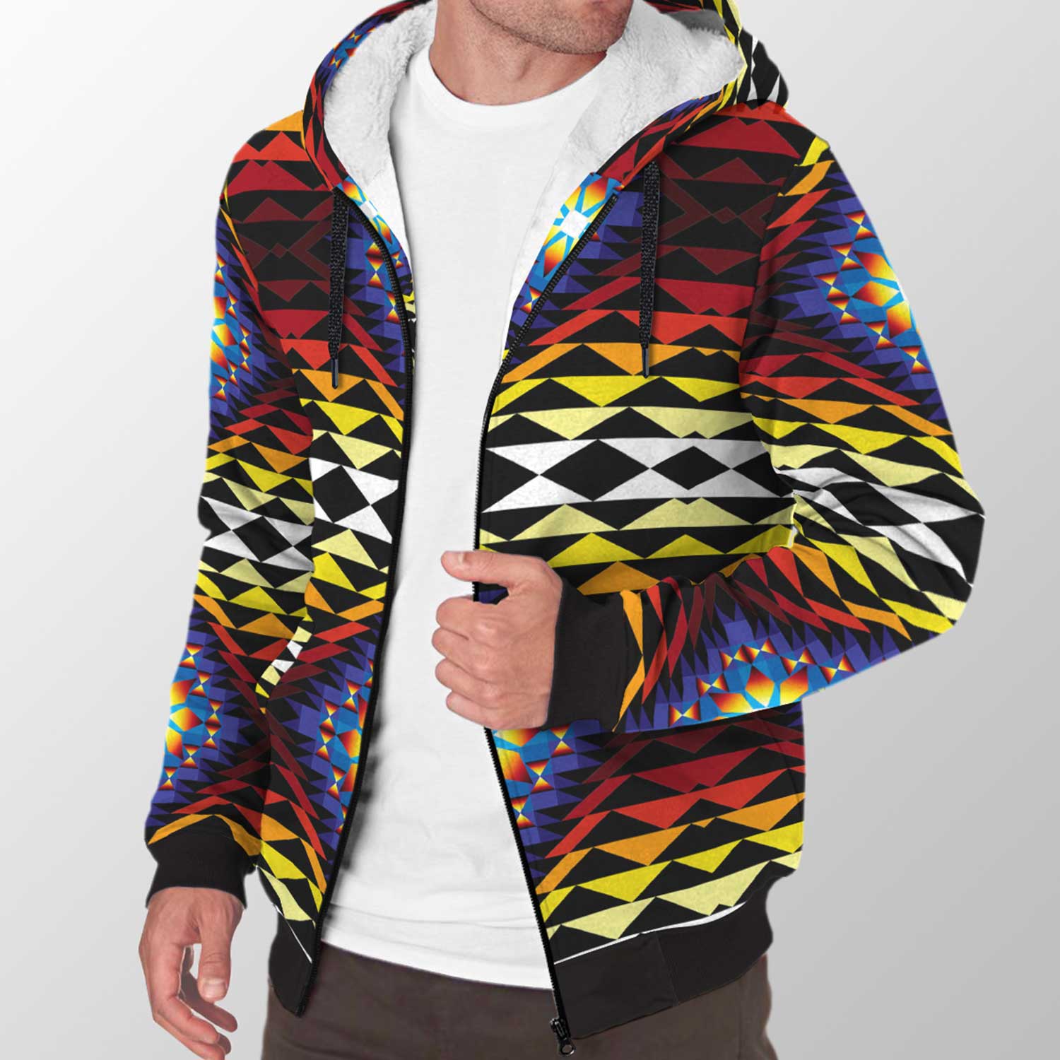 Sunset Blanket Sherpa Hoodie 49 Dzine