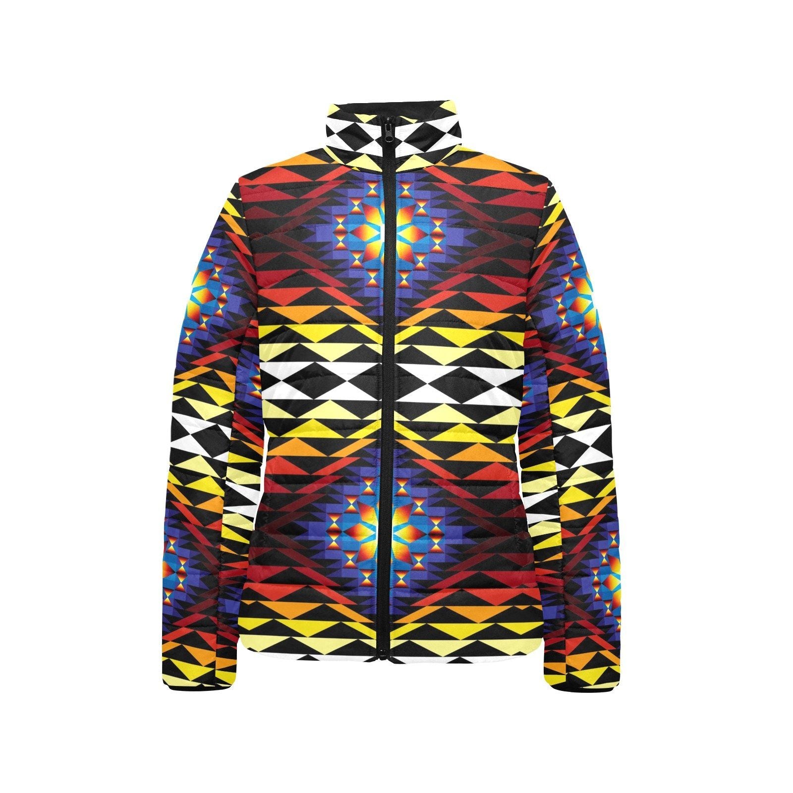 Sunset Blanket Women's Stand Collar Padded Jacket (Model H41) jacket e-joyer