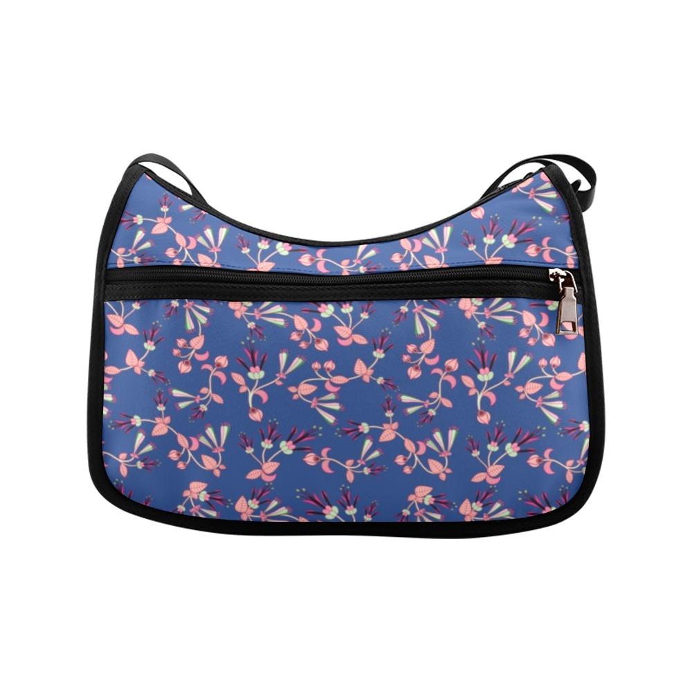 Swift Floral Peach Blue Crossbody Bags (Model 1616) Crossbody Bags (1616) e-joyer