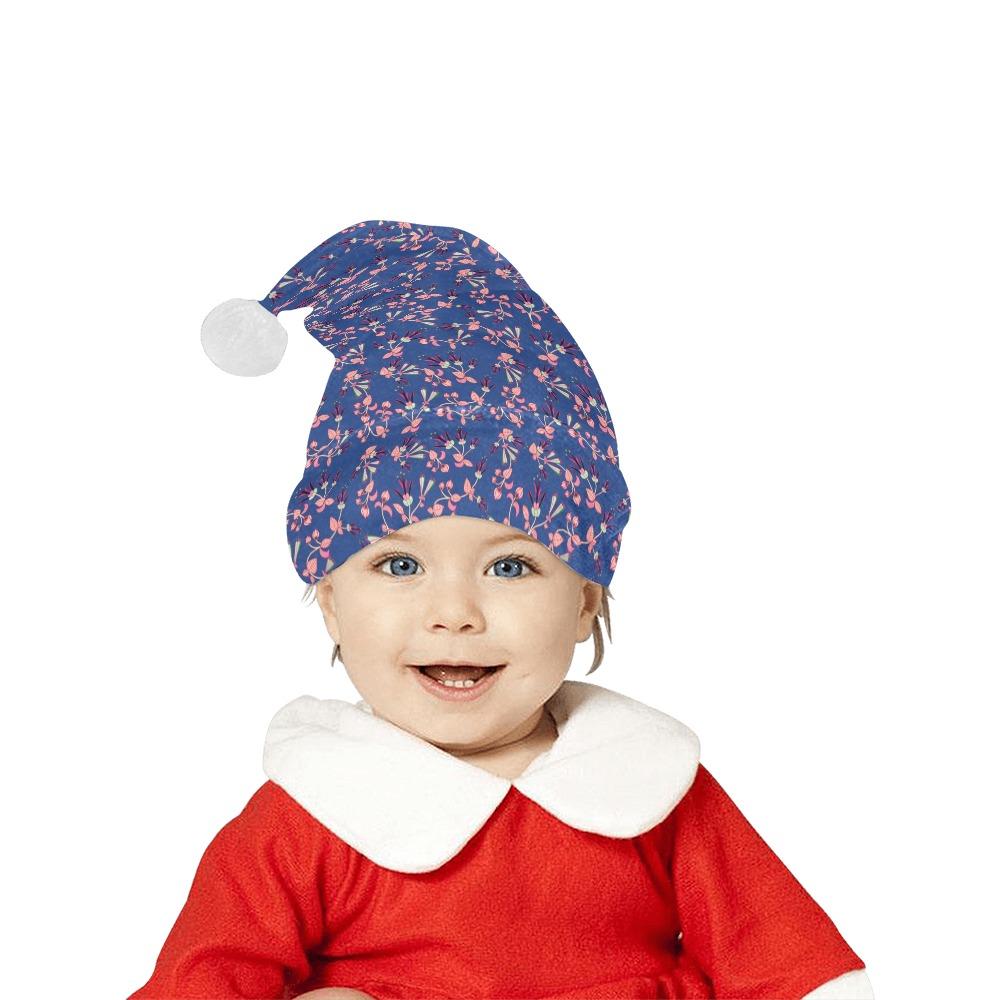 Swift Floral Peach Blue Santa Hat Santa Hat e-joyer 