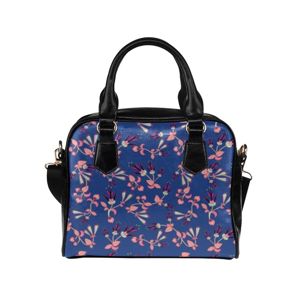 Swift Floral Peach Blue Shoulder Handbag (Model 1634) Shoulder Handbags (1634) e-joyer