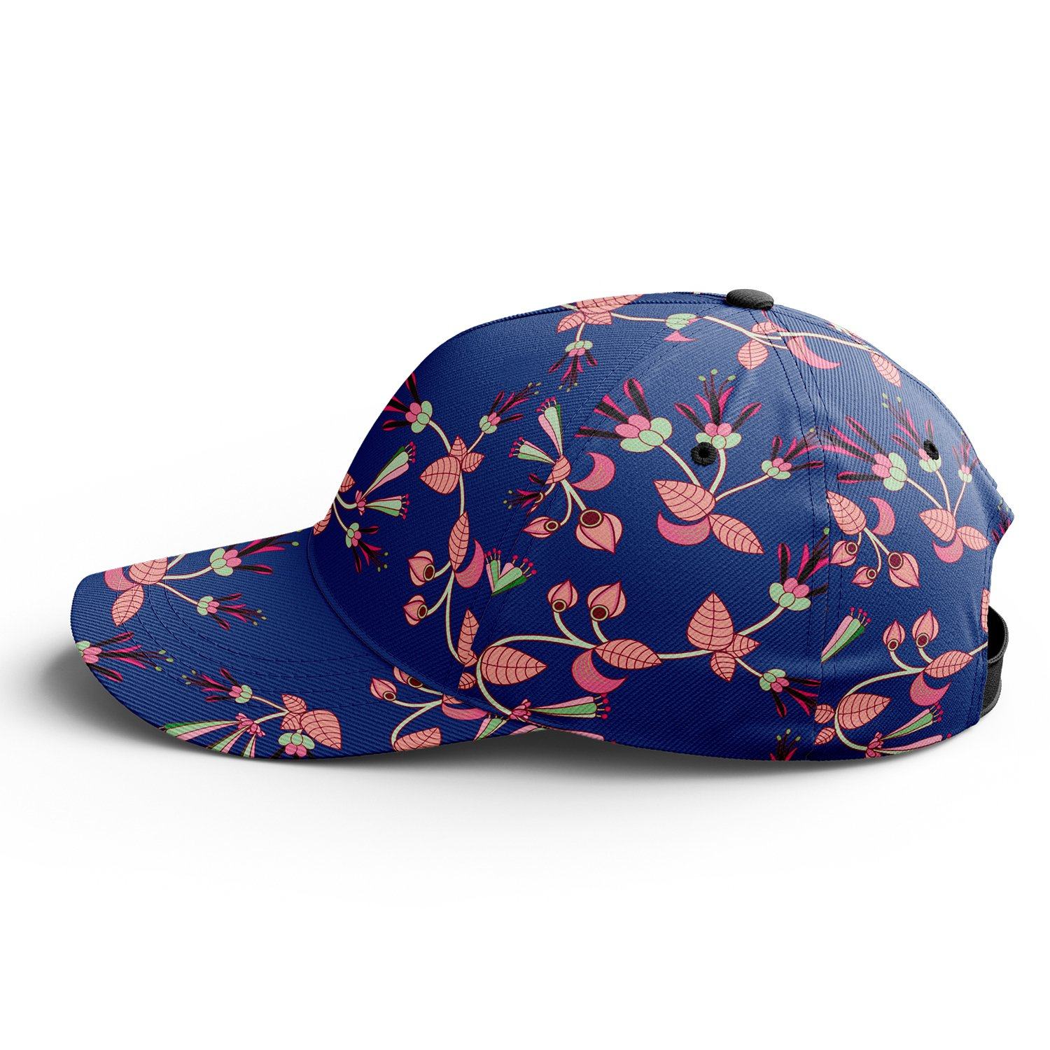 Swift Floral Peach Blue Snapback Hat hat Herman