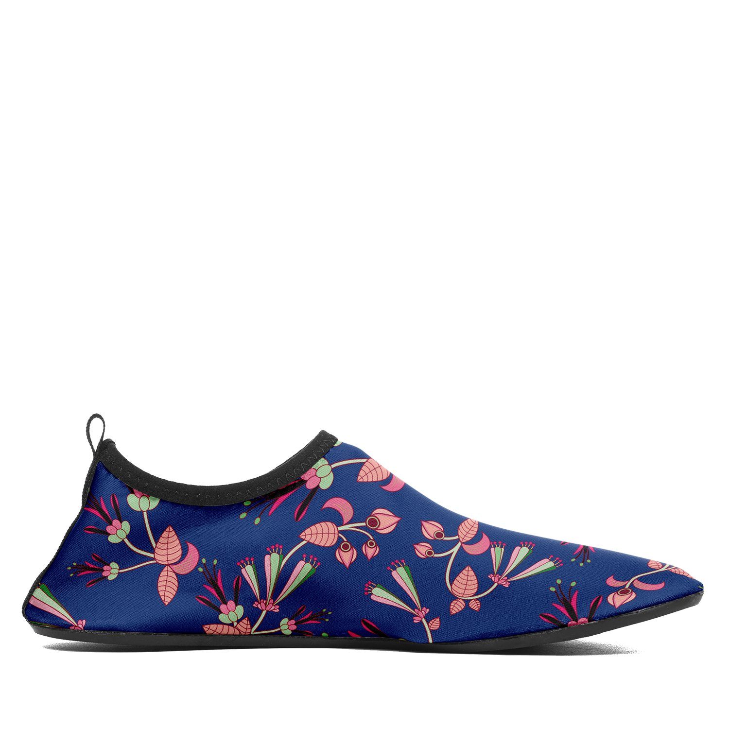 Swift Floral Peach Blue Sockamoccs Slip On Shoes Herman