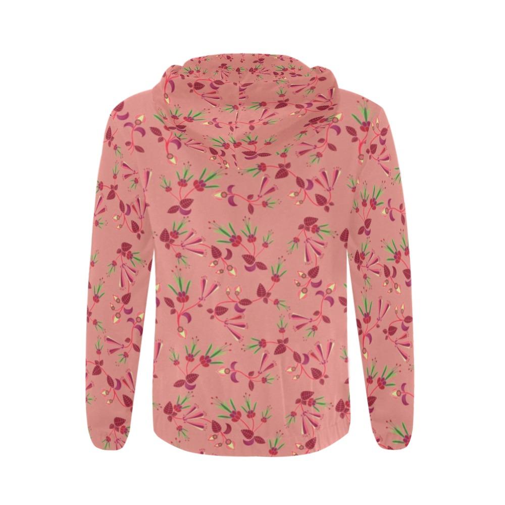 Swift Floral Peach Rouge Remix All Over Print Full Zip Hoodie for Men (Model H14) All Over Print Full Zip Hoodie for Men (H14) e-joyer