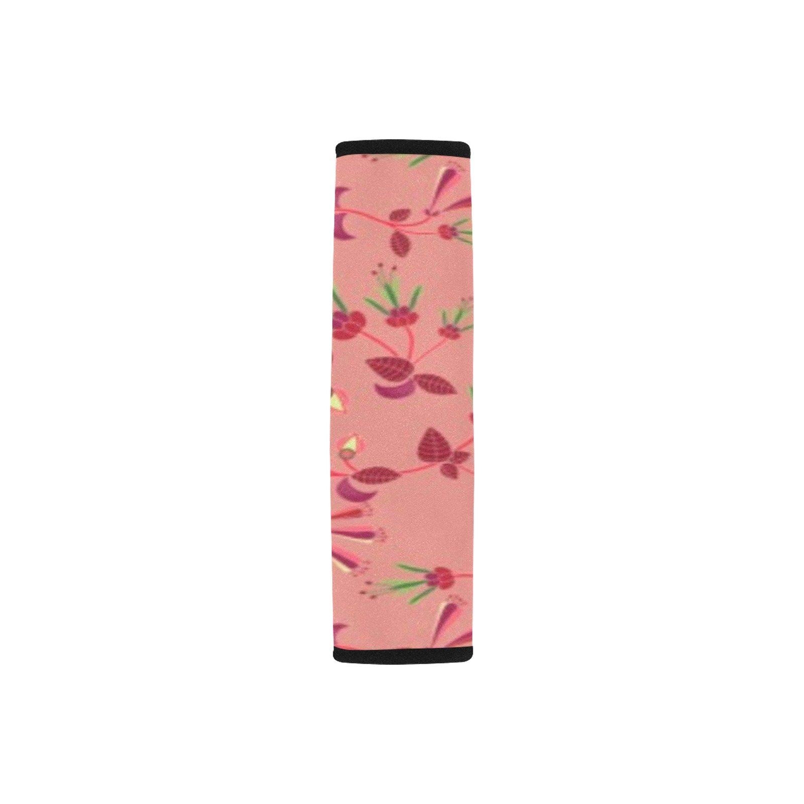 Swift Floral Peach Rouge Remix Car Seat Belt Cover 7''x12.6'' (Pack of 2) Car Seat Belt Cover 7x12.6 (Pack of 2) e-joyer