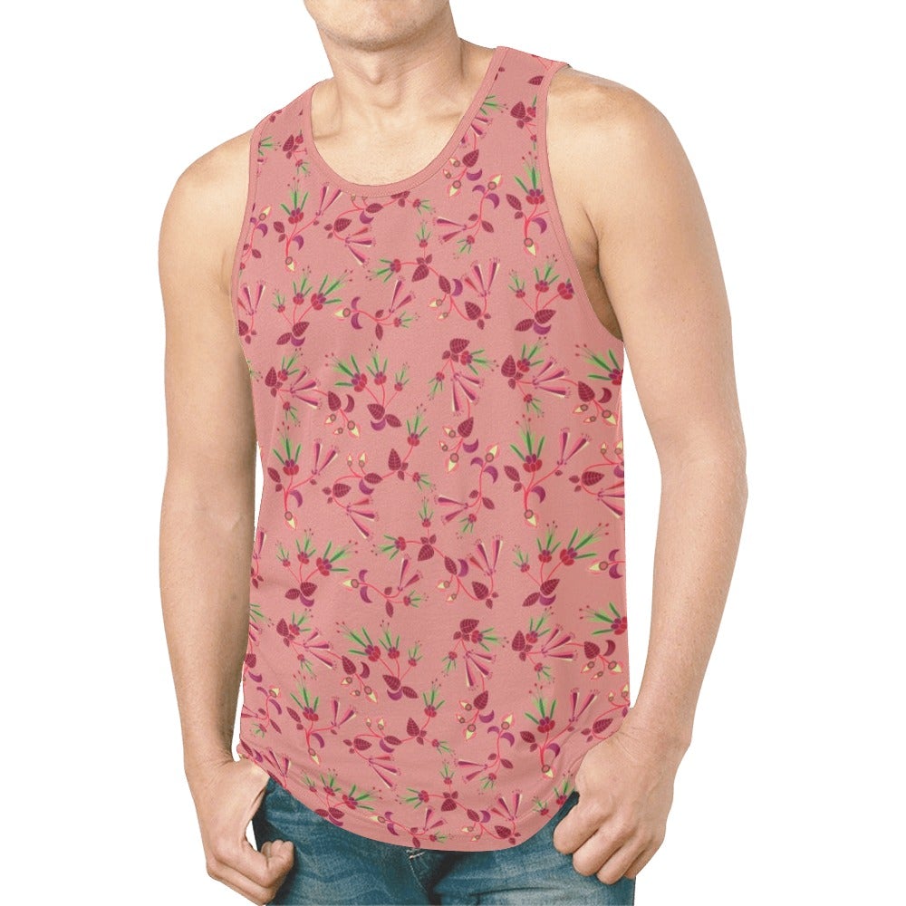 Swift Floral Peach Rouge Remix New All Over Print Tank Top for Men (Model T46) New All Over Print Tank Top for Men (T46) e-joyer