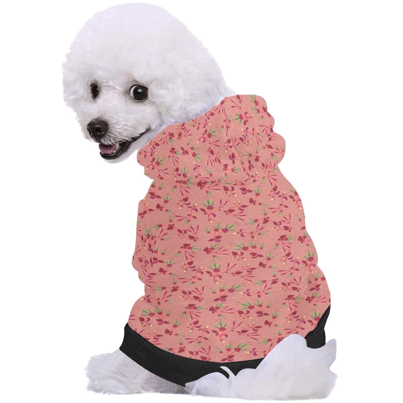 Swift Floral Peach Rouge Remix Pet Dog Hoodie Pet Dog Hoodie e-joyer 