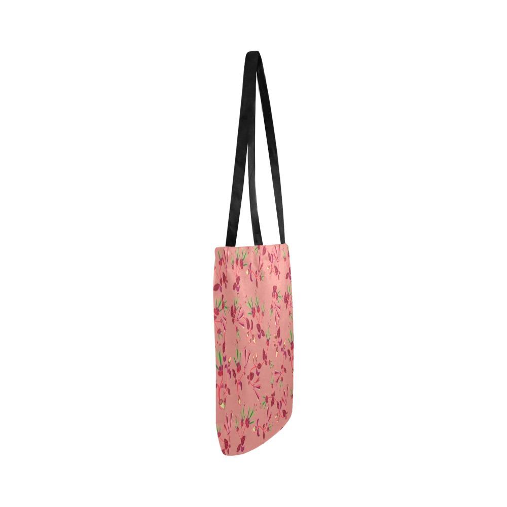 Swift Floral Peach Rouge Remix Reusable Shopping Bag Model 1660 (Two sides) Shopping Tote Bag (1660) e-joyer