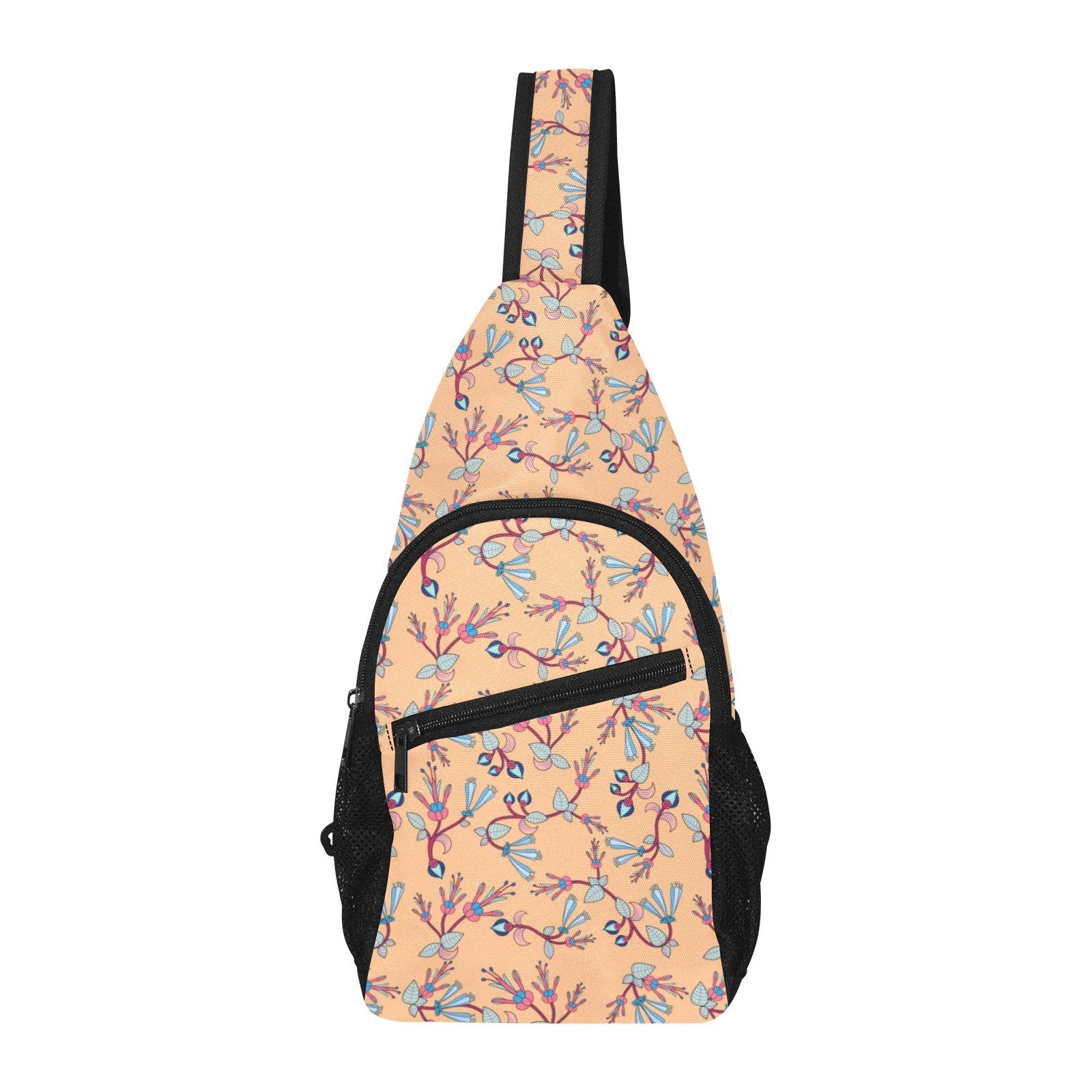 Swift Floral Peache All Over Print Chest Bag (Model 1719) All Over Print Chest Bag (1719) e-joyer