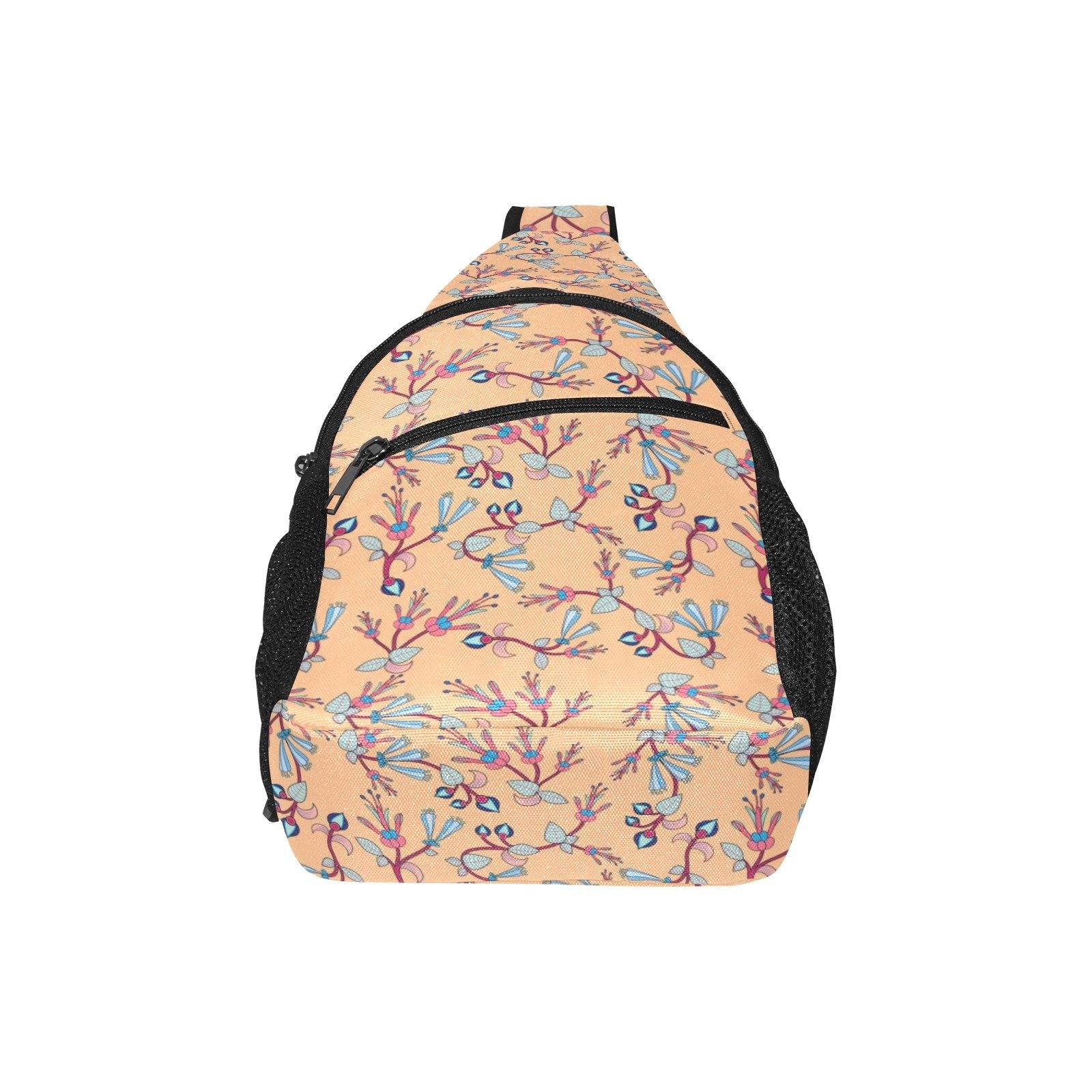 Swift Floral Peache All Over Print Chest Bag (Model 1719) All Over Print Chest Bag (1719) e-joyer