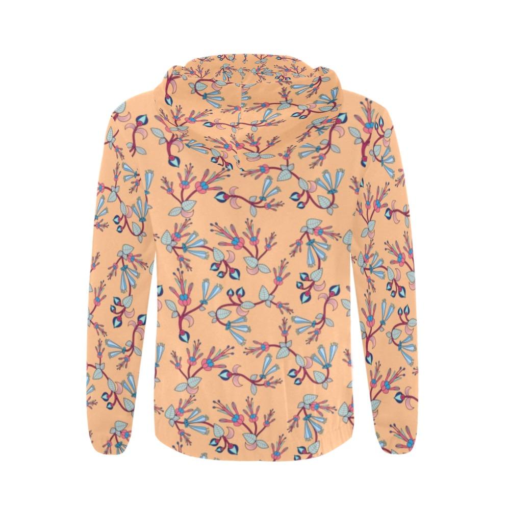 Swift Floral Peache All Over Print Full Zip Hoodie for Men (Model H14) All Over Print Full Zip Hoodie for Men (H14) e-joyer
