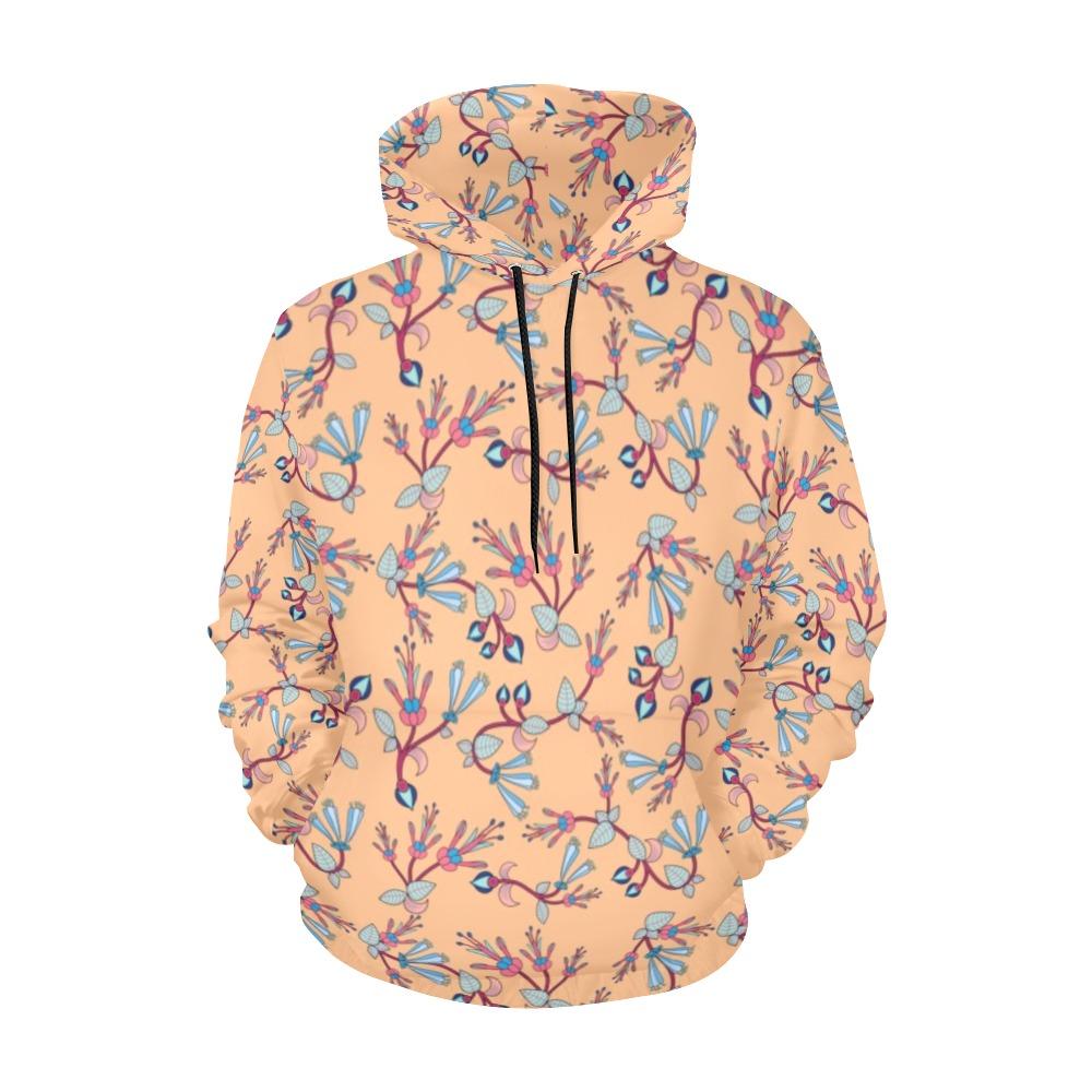 Swift Floral Peache All Over Print Hoodie for Women (USA Size) (Model H13) All Over Print Hoodie for Women (H13) e-joyer