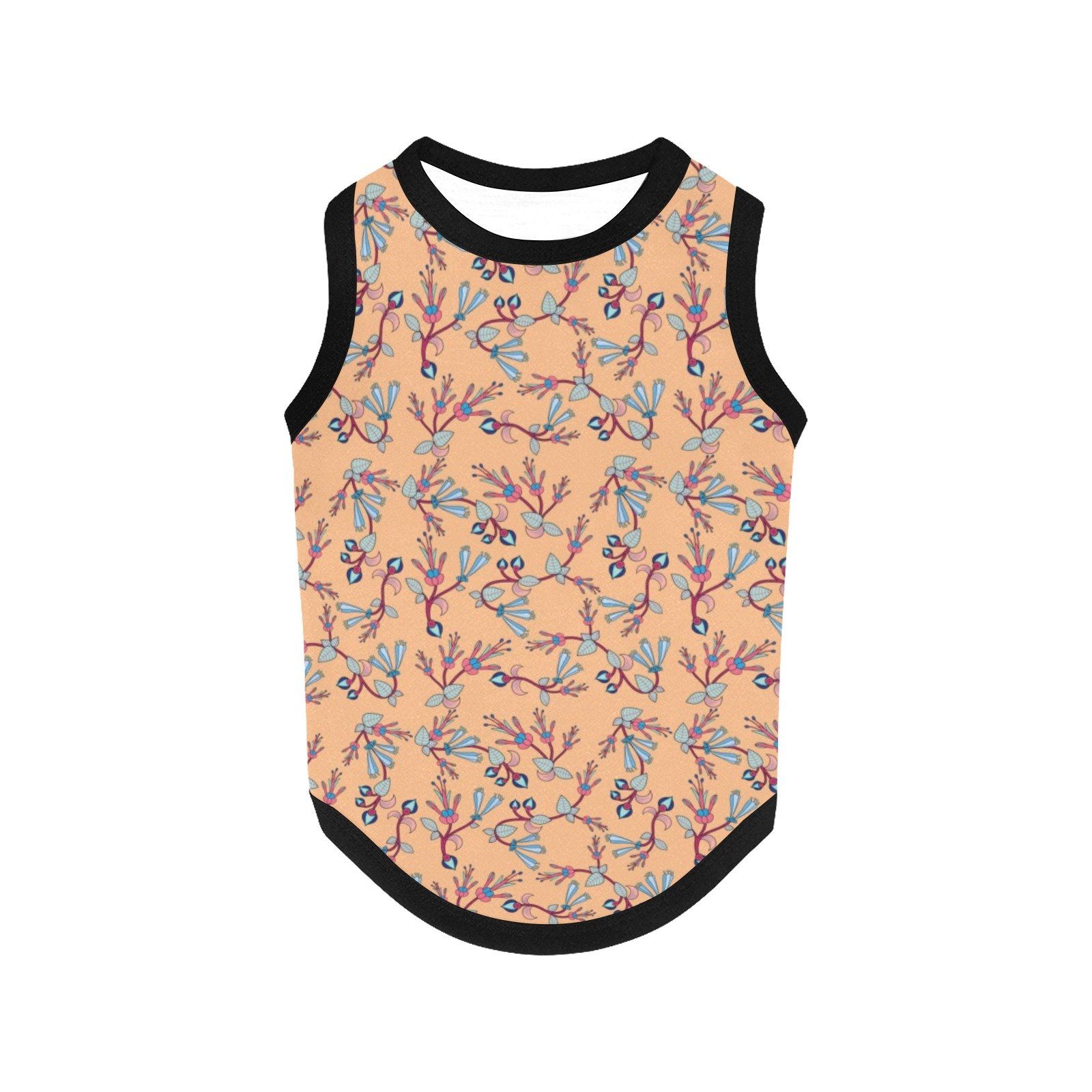 Swift Floral Peache All Over Print Pet Tank Top Pet Tank Top e-joyer