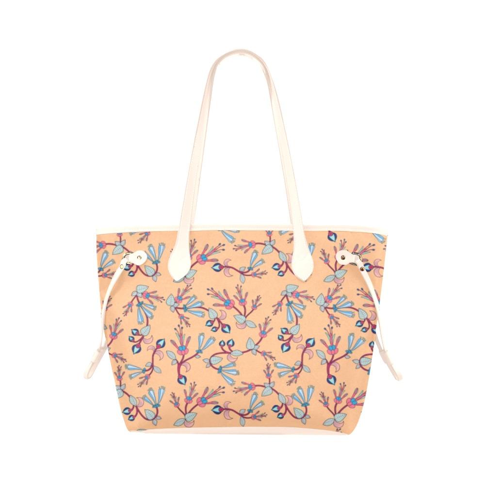 Swift Floral Peache Clover Canvas Tote Bag (Model 1661) Clover Canvas Tote Bag (1661) e-joyer