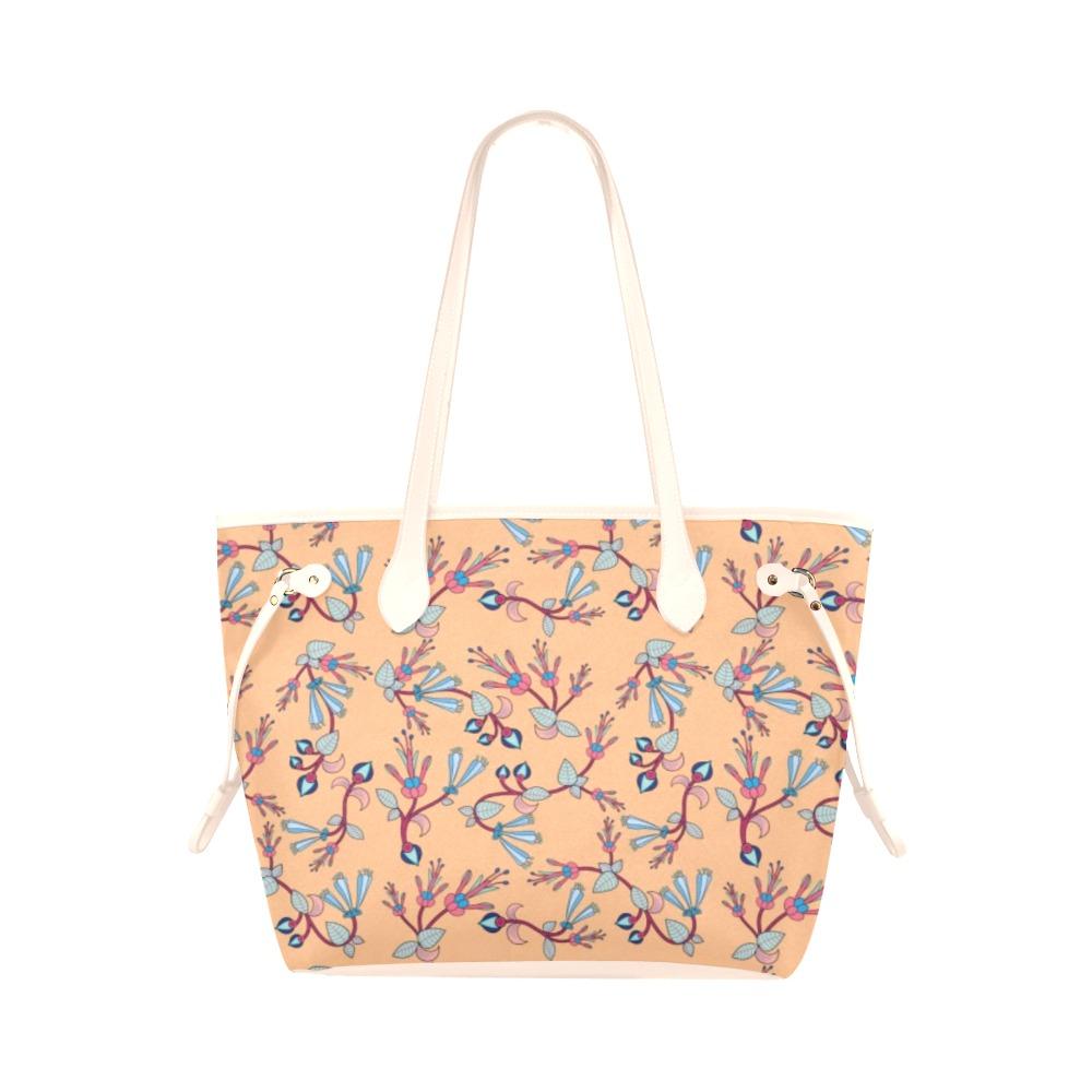 Swift Floral Peache Clover Canvas Tote Bag (Model 1661) Clover Canvas Tote Bag (1661) e-joyer