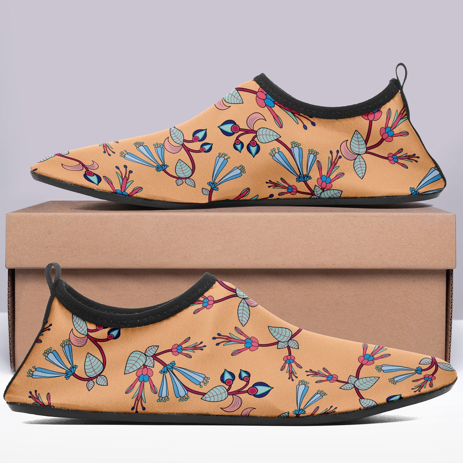 Swift Floral Peache Kid's Slip On Shoes Herman