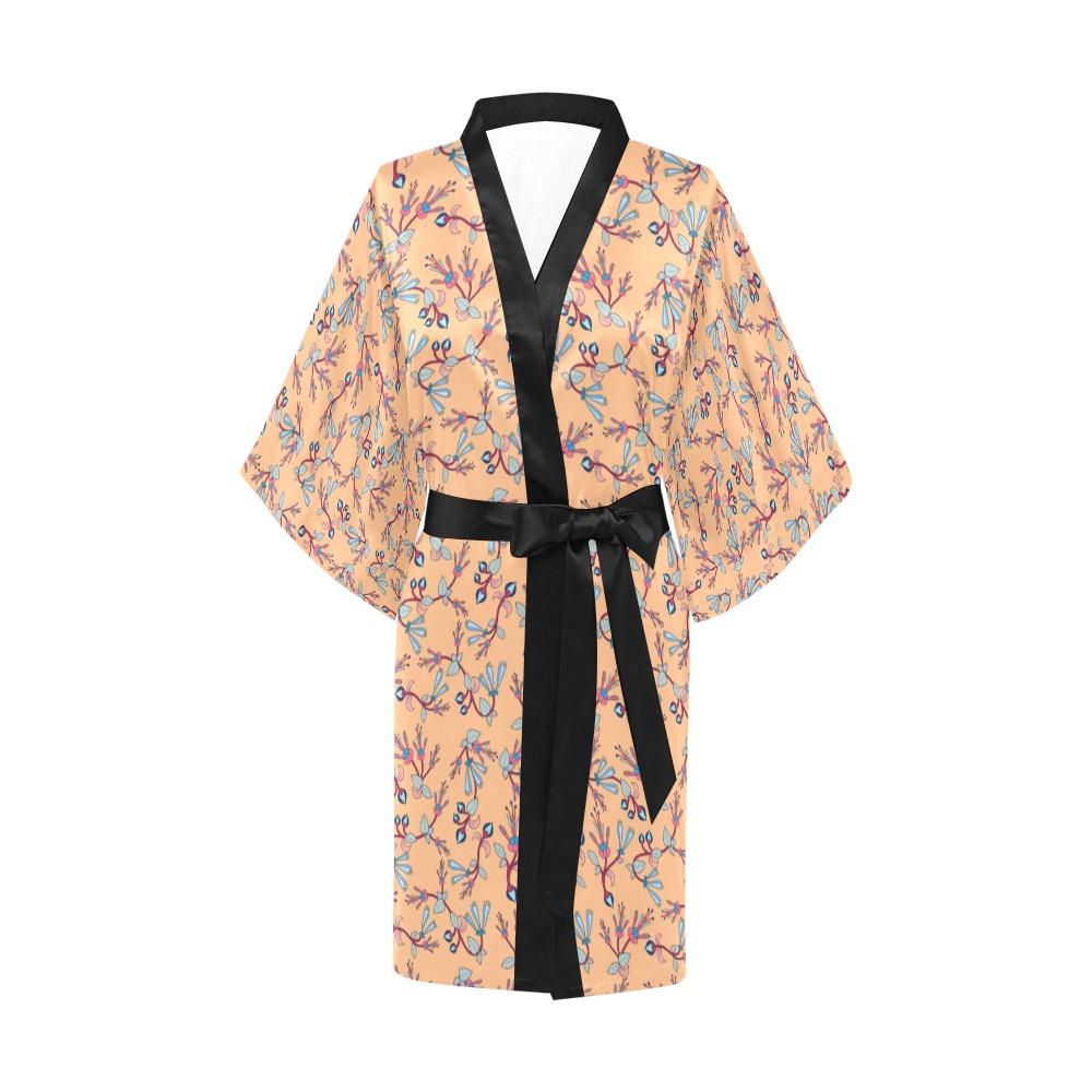 Swift Floral Peache Kimono Robe Artsadd