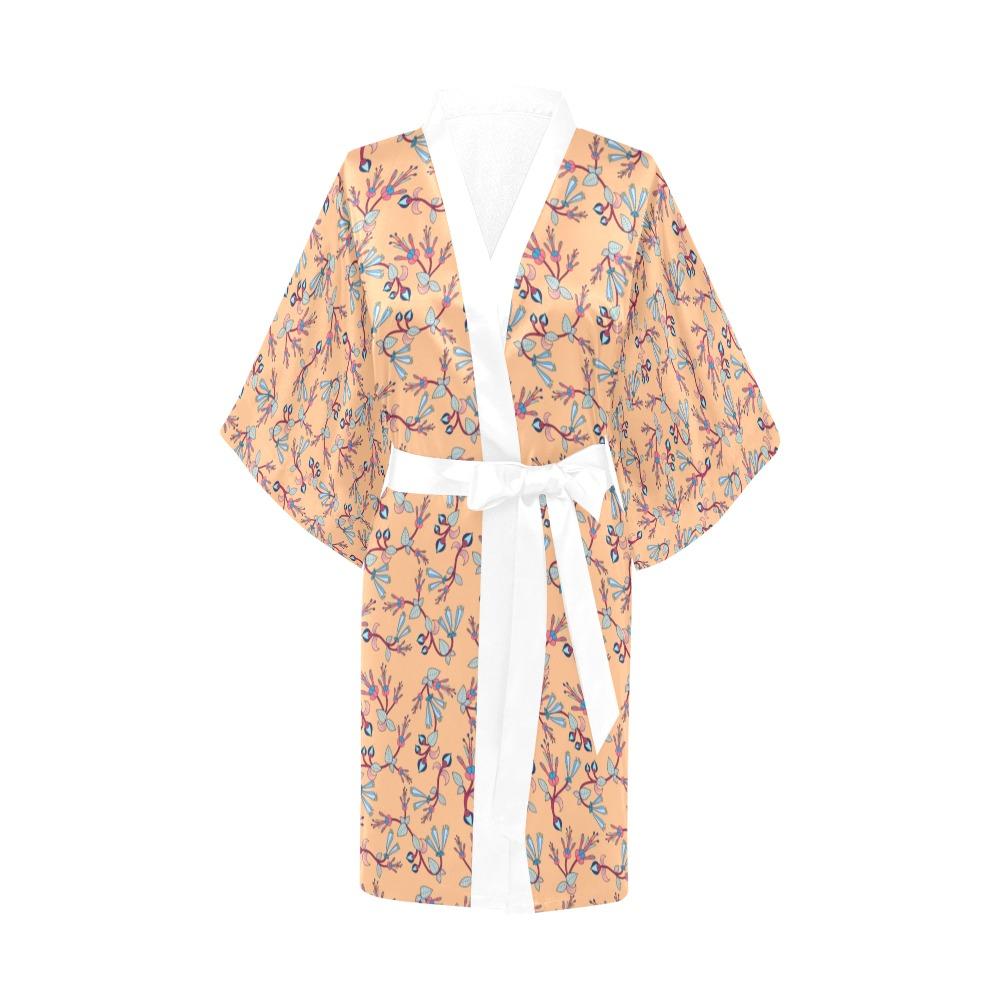 Swift Floral Peache Kimono Robe Artsadd