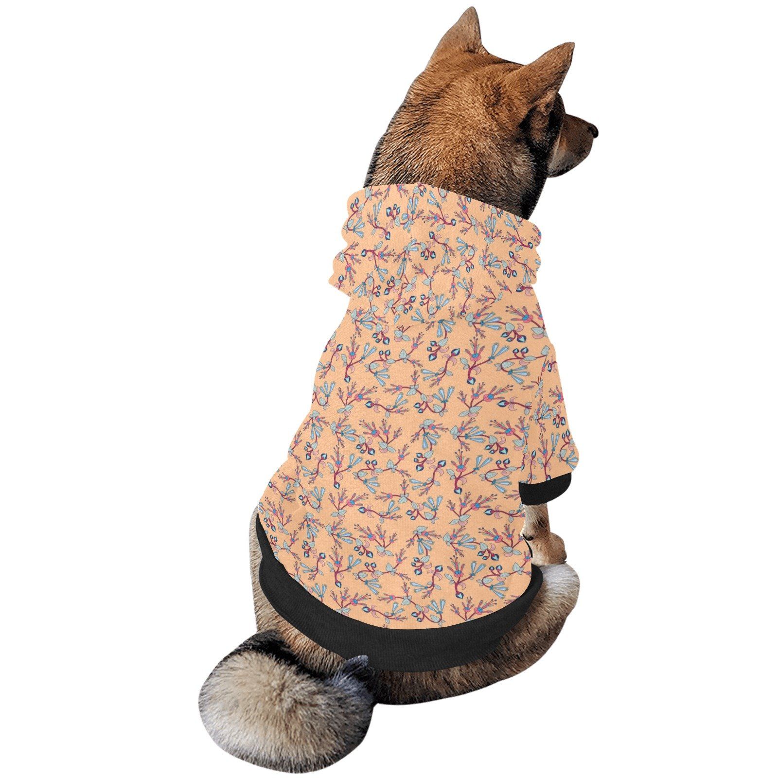 Swift Floral Peache Pet Dog Hoodie Pet Dog Hoodie e-joyer