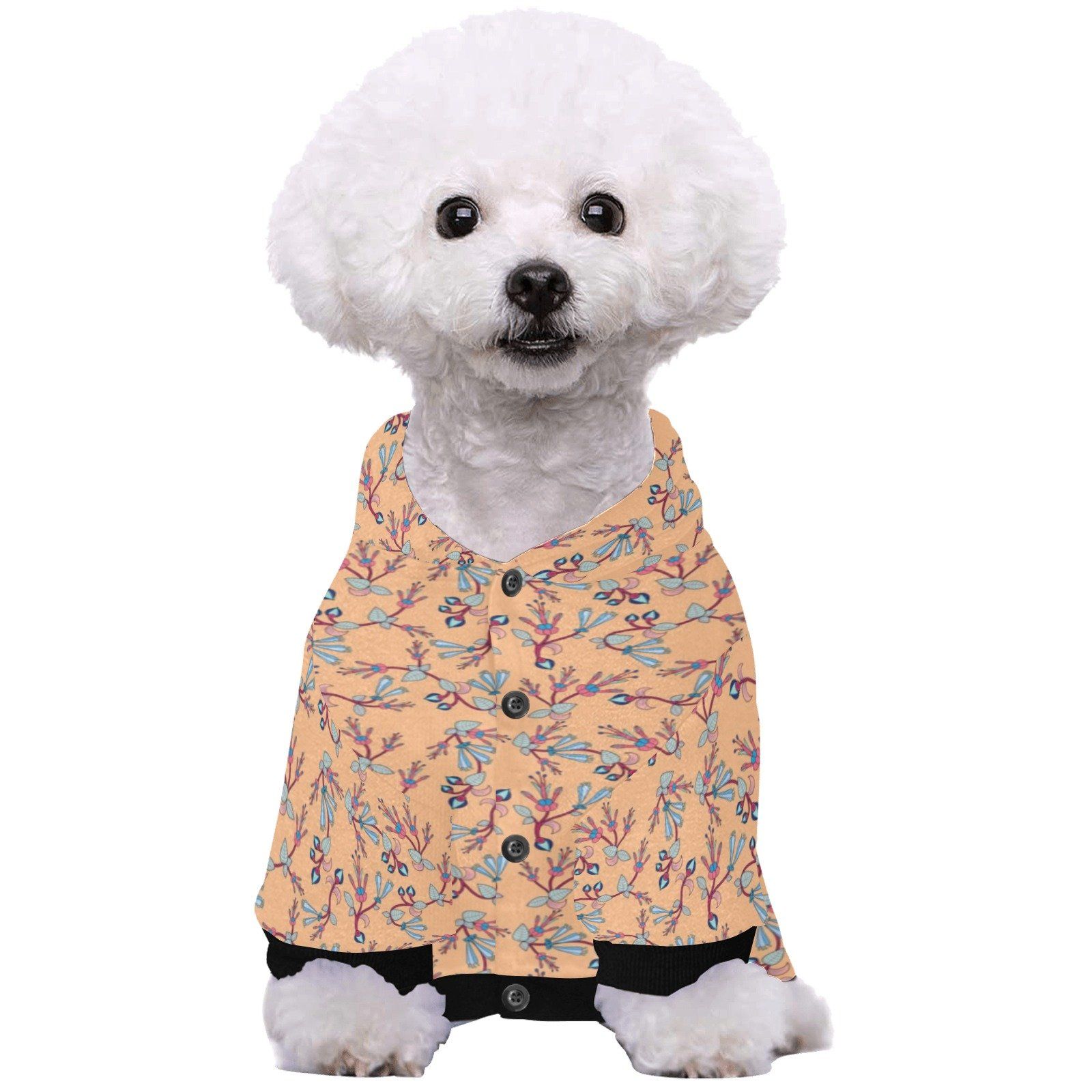 Swift Floral Peache Pet Dog Hoodie Pet Dog Hoodie e-joyer 