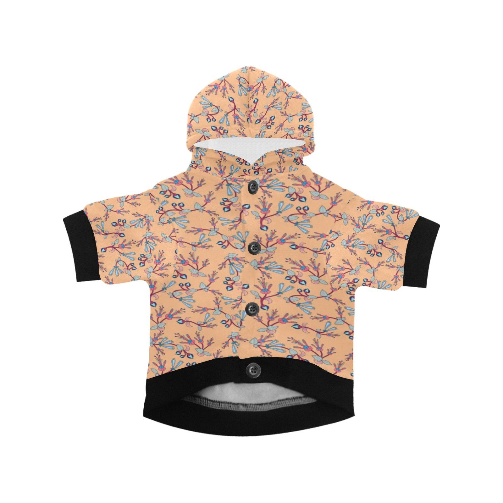 Swift Floral Peache Pet Dog Hoodie Pet Dog Hoodie e-joyer