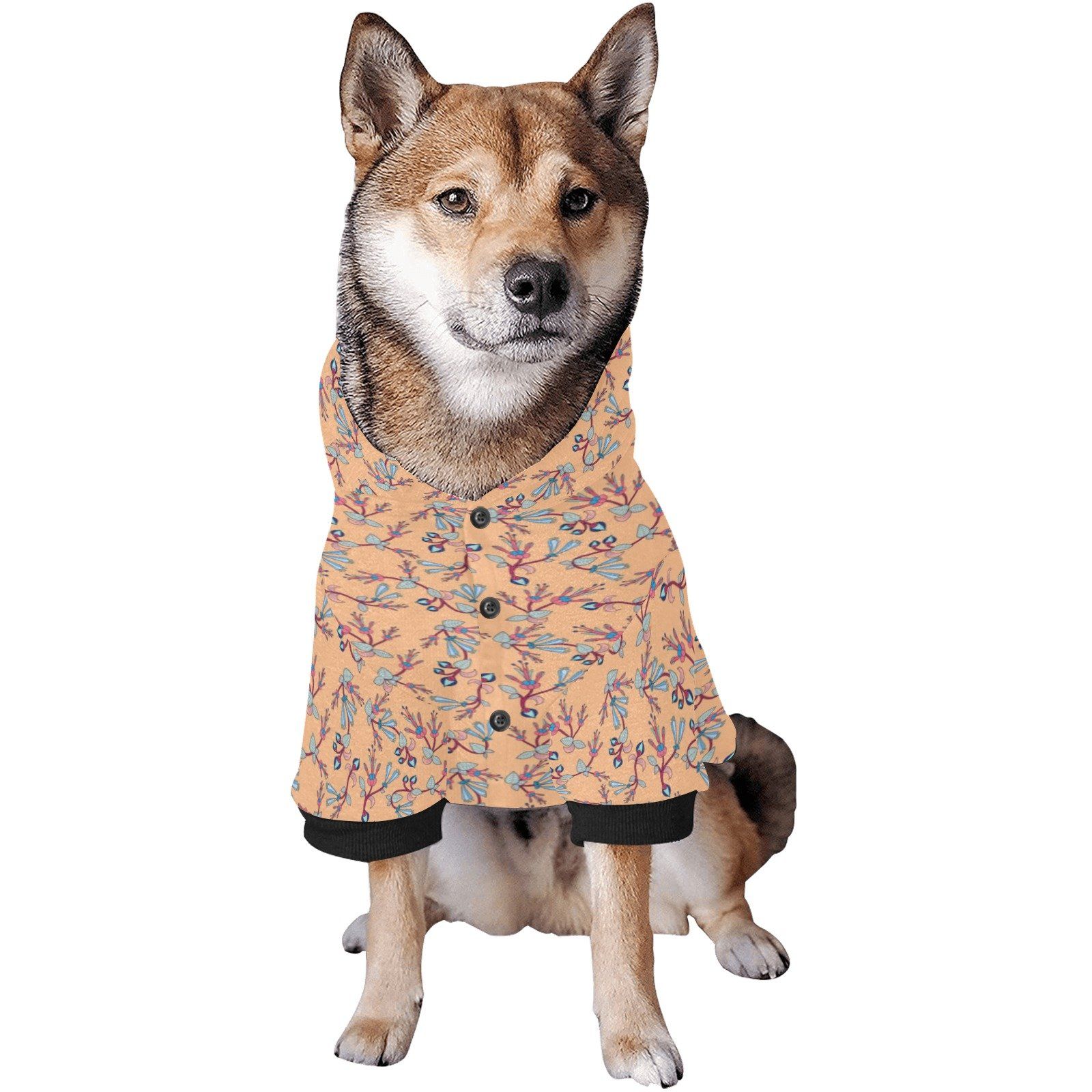 Swift Floral Peache Pet Dog Hoodie Pet Dog Hoodie e-joyer