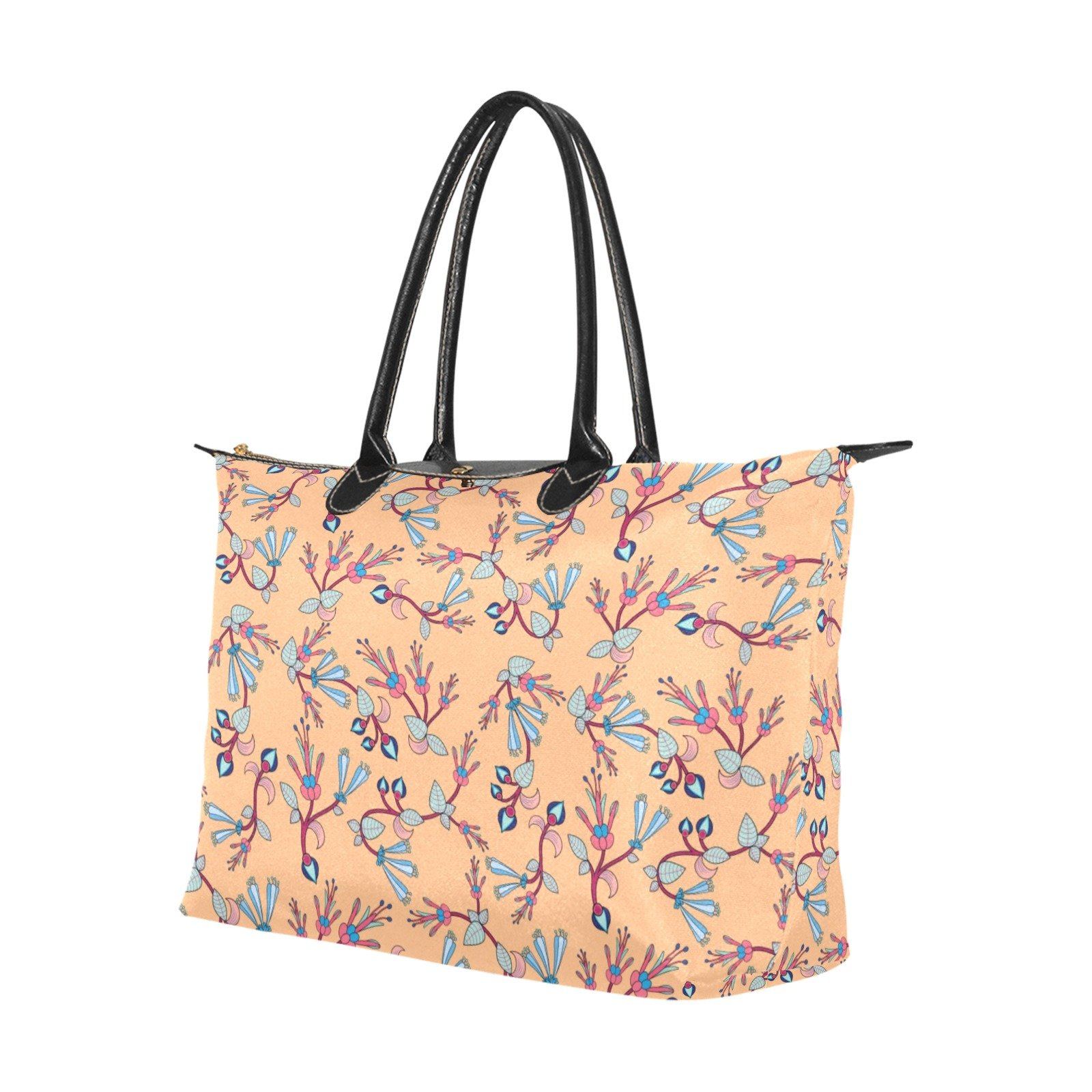 Swift Floral Peache Single-Shoulder Lady Handbag (Model 1714) bag e-joyer