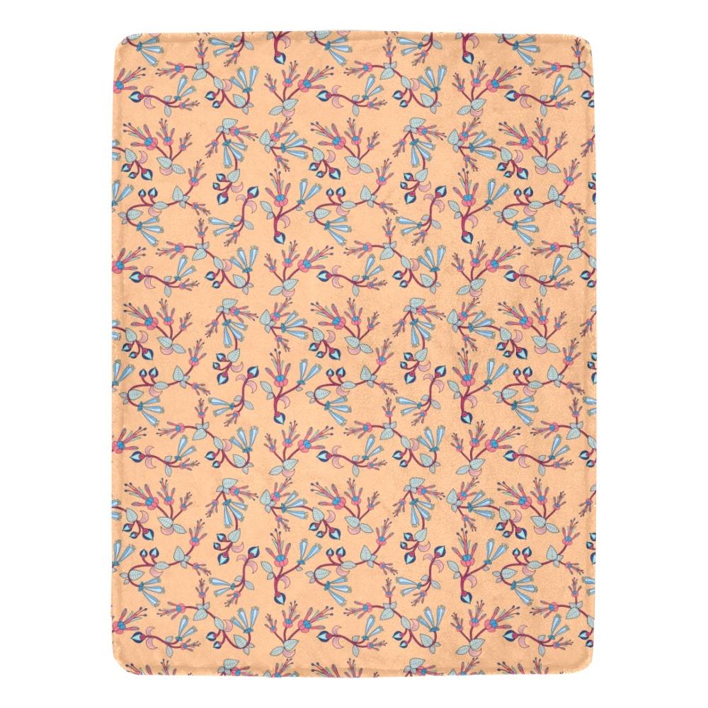 Swift Floral Peache Ultra-Soft Micro Fleece Blanket 60"x80" Ultra-Soft Blanket 60''x80'' e-joyer 