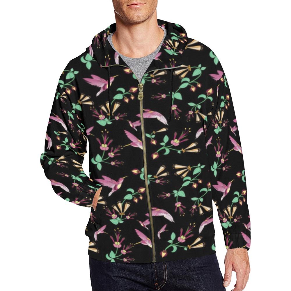 Swift Noir All Over Print Full Zip Hoodie for Men (Model H14) All Over Print Full Zip Hoodie for Men (H14) e-joyer 