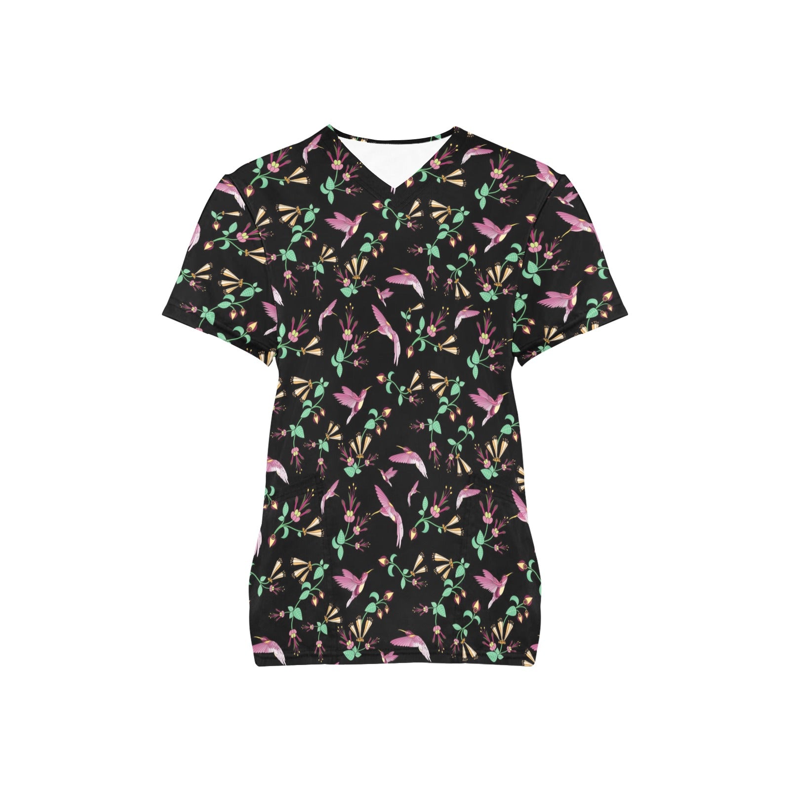 Swift Noir All Over Print Scrub Top Scrub Top e-joyer