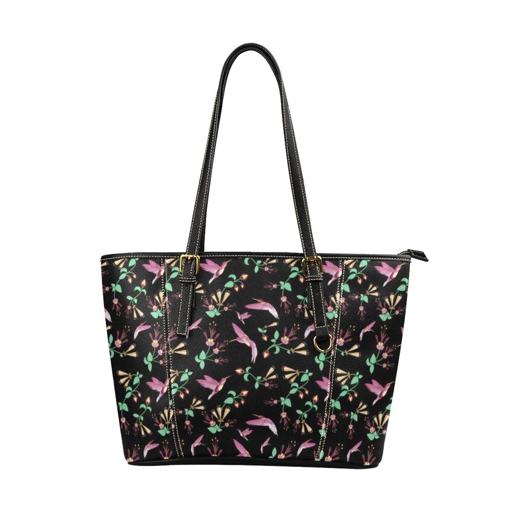 Swift Noir Leather Tote Bag/Large (Model 1640) Leather Tote Bag (1640) e-joyer