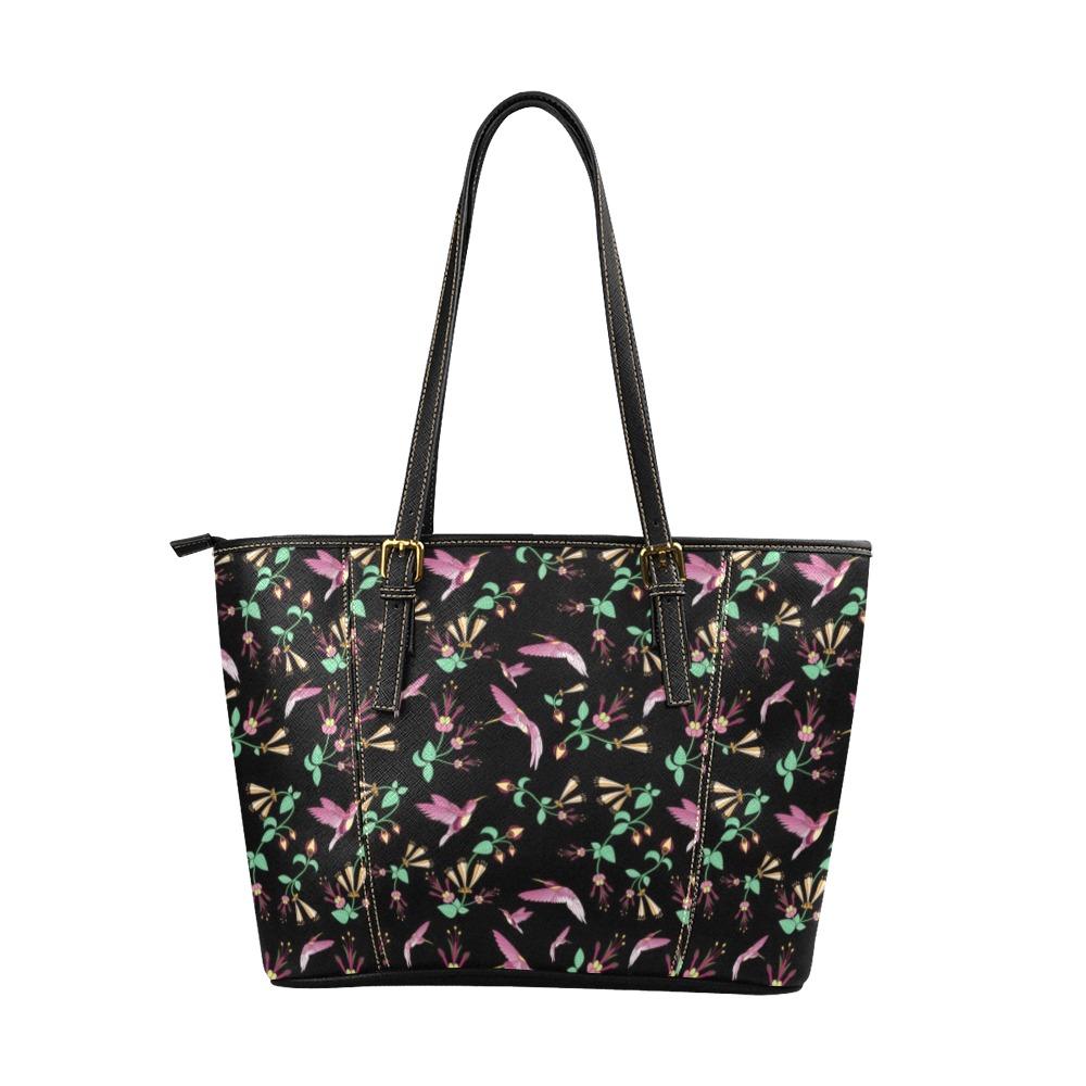 Swift Noir Leather Tote Bag/Large (Model 1640) Leather Tote Bag (1640) e-joyer