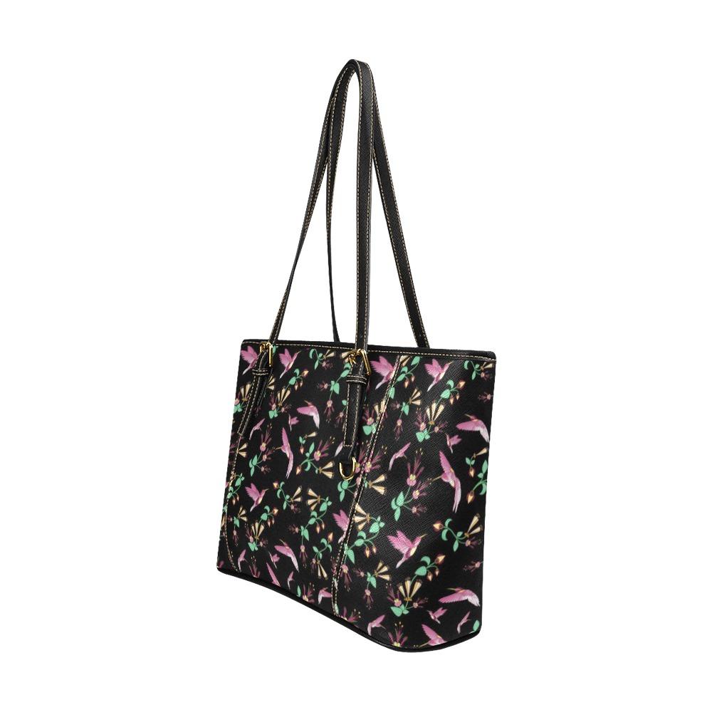 Swift Noir Leather Tote Bag/Large (Model 1640) Leather Tote Bag (1640) e-joyer